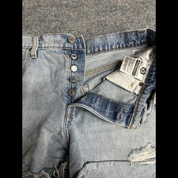 Levi’s Wedgie Short High Rise Distressed button fly denim jean cutoff shorts - Picture 2 of 6